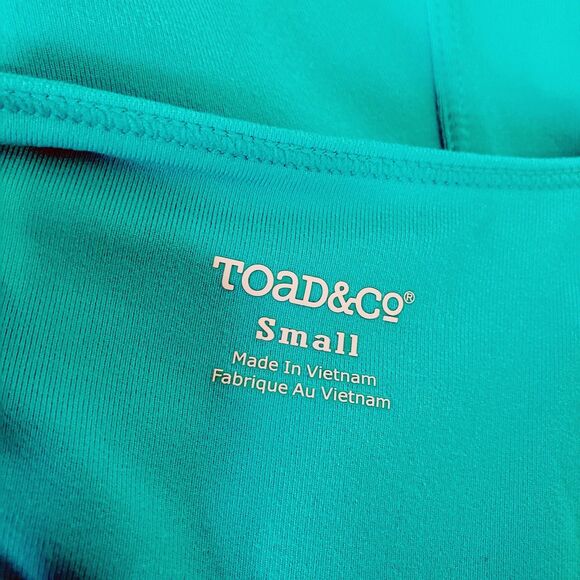 Toad&Co Dress Womens Small Tech Tomboy Racerback Shelf Bra Pocket Green Teal - Picture 8 of 10